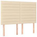 Boxspringbett mit Matratze Creme 140x190 cm Stoff