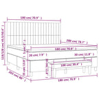 Boxspringbett mit Matratze Dunkelbraun 180x200 cm Stoff