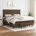 Boxspringbett mit Matratze Dunkelbraun 180x200 cm Stoff