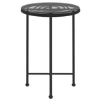 Esstisch Schwarz Ø55 cm Hartglas und Stahl