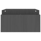 Monitorständer Grau 100x27,5x15 cm Massivholz Kiefer