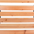 Gartenbank 116 cm Gusseisen und Massivholz Tanne