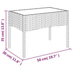 4-tlg. Garten-Lounge-Set mit Kissen Grau Poly Rattan