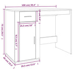 Schreibtisch Schwarz 100x49x75 cm Holzwerkstoff