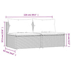Garten-Mittelsofas mit Kissen 2 Stk. Braun Poly Rattan