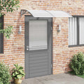 Türvordach Grau 150x100 cm Polycarbonat
