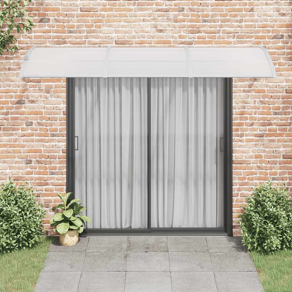 Türvordach Grau 300x100 cm Polycarbonat