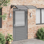 Türvordach Schwarz 150x75 cm Polycarbonat