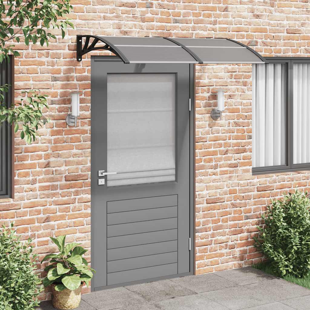 Türvordach Schwarz 150x75 cm Polycarbonat