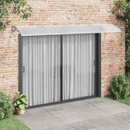 Türvordach Grau und Transparent 350x75 cm Polycarbonat