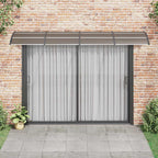 Türvordach Schwarz 350 x 100 cm Polycarbonat