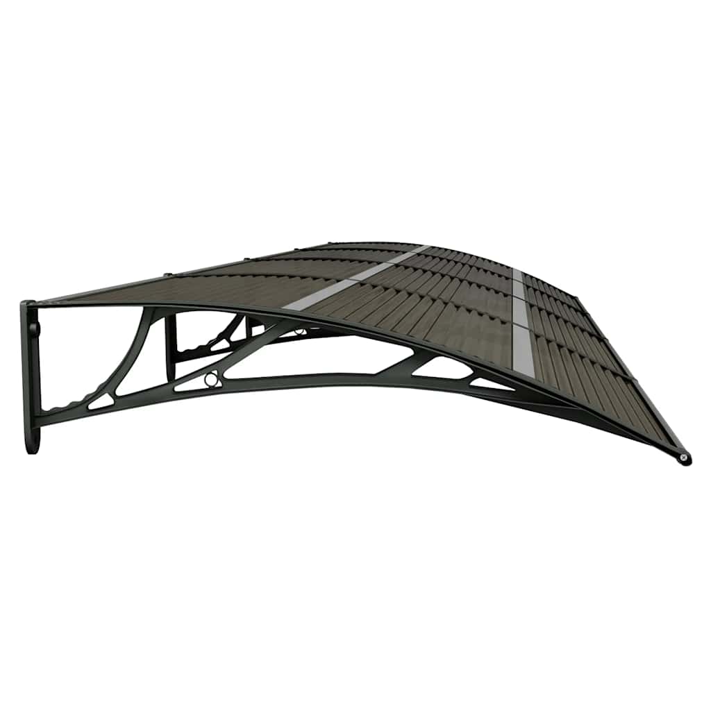 Türvordach Schwarz 400 x 100 cm Polycarbonat
