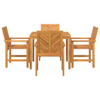Garten Essgruppe 5 pcs Braun Massivholz Akazie