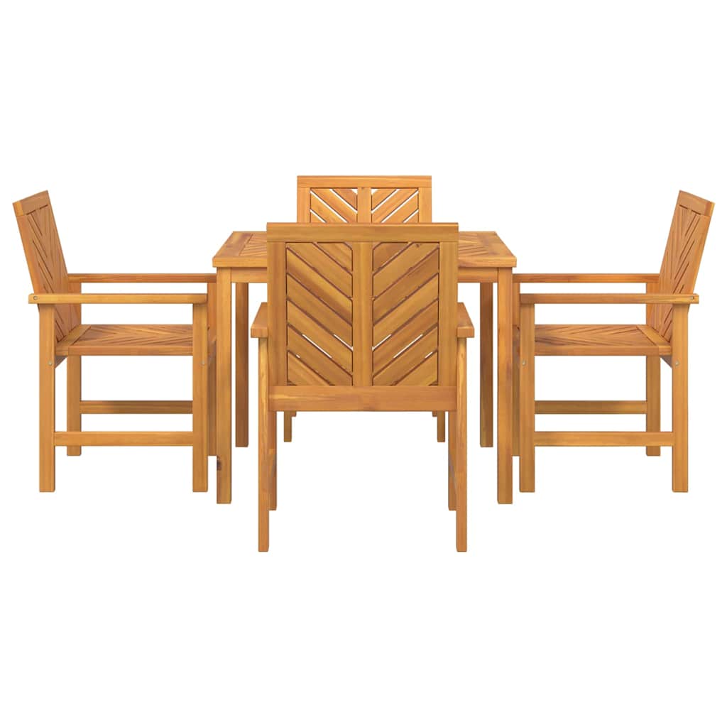 Garten Essgruppe 5 pcs Braun Massivholz Akazie