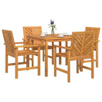 Garten Essgruppe 5 pcs Braun Massivholz Akazie