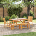 Garten Essgruppe 5 pcs Braun Massivholz Akazie