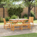 Garten Essgruppe 5 pcs Braun Massivholz Akazie