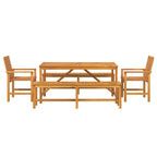 Garten Essgruppe 5 pcs Braun Massivholz Akazie