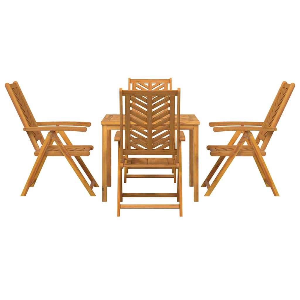 Garten Essgruppe 5 pcs Braun Massivholz Akazie
