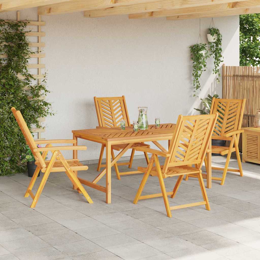 Garten Essgruppe 5 pcs Braun Massivholz Akazie