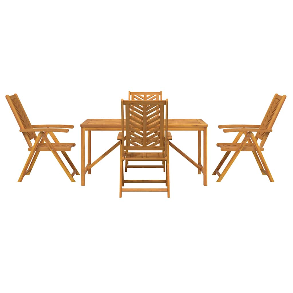 Garten Essgruppe 5 pcs Braun Massivholz Akazie