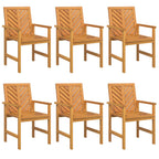 Esszimmerstuhl 6 pcs Natur 62,5 x 59 x 89 cm Massivholz Akazie