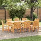 Esszimmerstuhl 8 pcs Natur 62,5 x 59 x 89 cm Massivholz Akazie