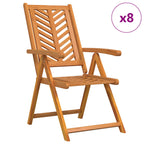 Gartenstuhl 8 pcs Braun 57 x 72 x 109 cm Massivholz Akazie
