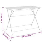 Bistrotisch Klappbar 100x54x71 cm Massivholz Akazie und Stahl
