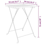 3-tlg. Bistro-Set Klappbar Massivholz Teak und Stahl