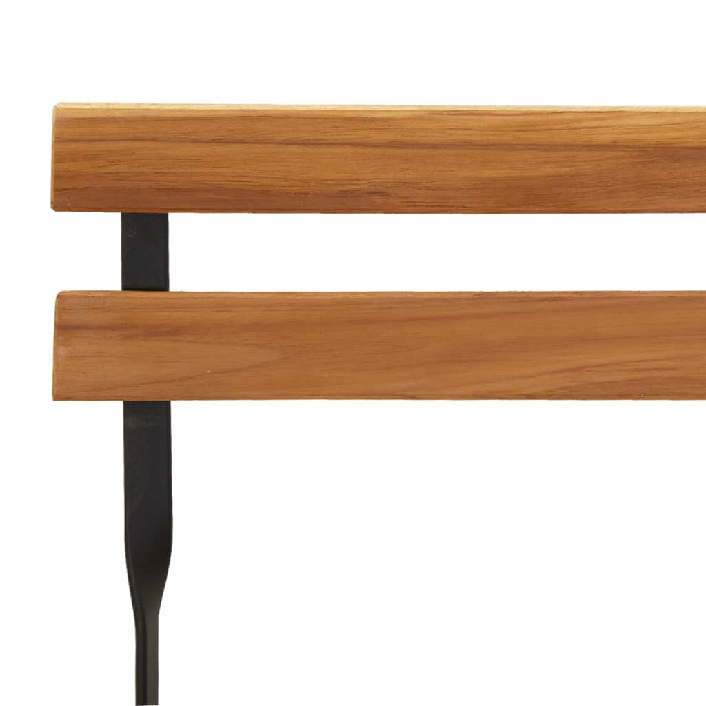 Bistrostühle 4 Stk. Klappbar Massivholz Teak und Stahl