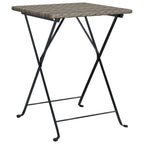 Bistrotisch Klappbar Grau 55x54x71 cm Poly Rattan