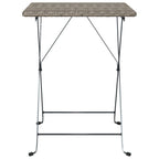 Bistrotisch Klappbar Grau 55x54x71 cm Poly Rattan