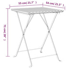 Bistrotisch Klappbar Grau 55x54x71 cm Poly Rattan
