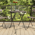 Bistrotisch Klappbar Grau 55x54x71 cm Poly Rattan