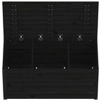 Gartenbox Schwarz 101x50,5x46,5 cm Massivholz Kiefer