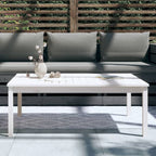 Gartentisch Weiß 121x82,5x45 cm Massivholz Kiefer