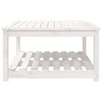 Gartentisch Weiß 82,5x82,5x45 cm Massivholz Kiefer