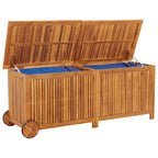 Gartentruhe mit Rollen 150x50x58 cm Massivholz Akazie