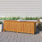 Gartentruhe mit Rollen 150x50x58 cm Massivholz Akazie
