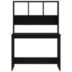 Schreibtisch mit Regal Schwarz 102x45x148 cm Holzwerkstoff