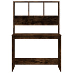 Schreibtisch mit Regal Räuchereiche 102x45x148 cm Holzwerkstoff