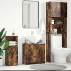 Badschrank Räuchereiche 60x33x61 cm Holzwerkstoff