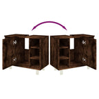 Badschrank Räuchereiche 60x32x53,5 cm Holzwerkstoff
