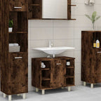 Badschrank Räuchereiche 60x32x53,5 cm Holzwerkstoff