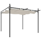 Pergola mit Schiebedach Creme 295x292x230 cm