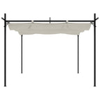Pergola mit Schiebedach Creme 295x292x230 cm