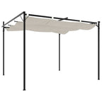 Pergola mit Schiebedach Creme 295x292x230 cm
