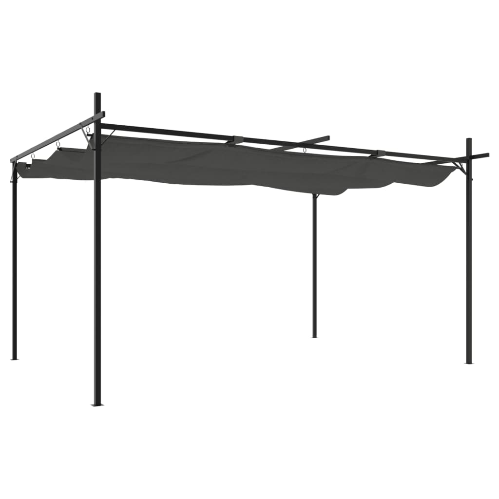 Pergola mit Schiebedach Anthrazit 395x292x230 cm