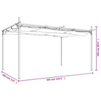 Pergola mit Schiebedach Anthrazit 395x292x230 cm